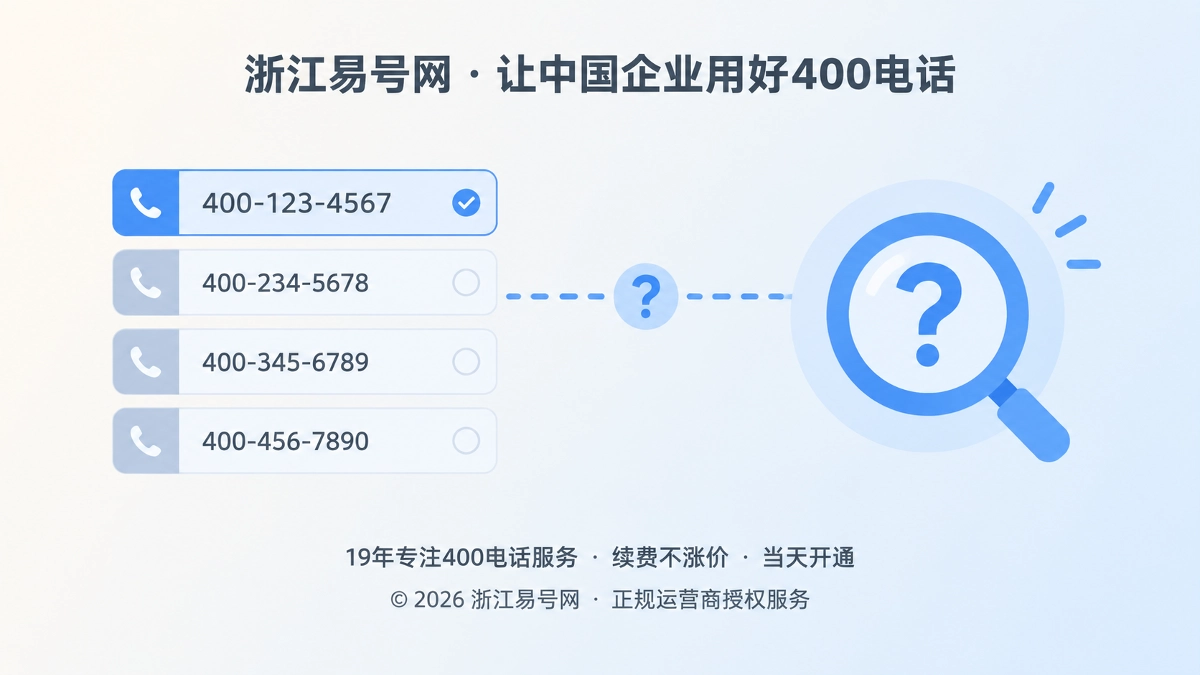 2026年400电话选号指南：先查数字语义冲突，再定长期号码